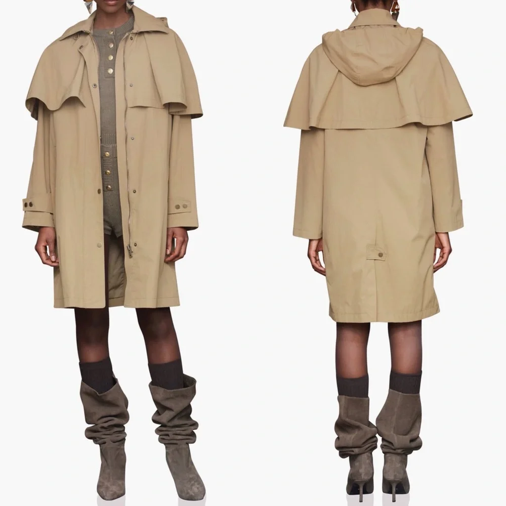 Avec Les Filles hooded cape Raincoat - Picture 16 of 16